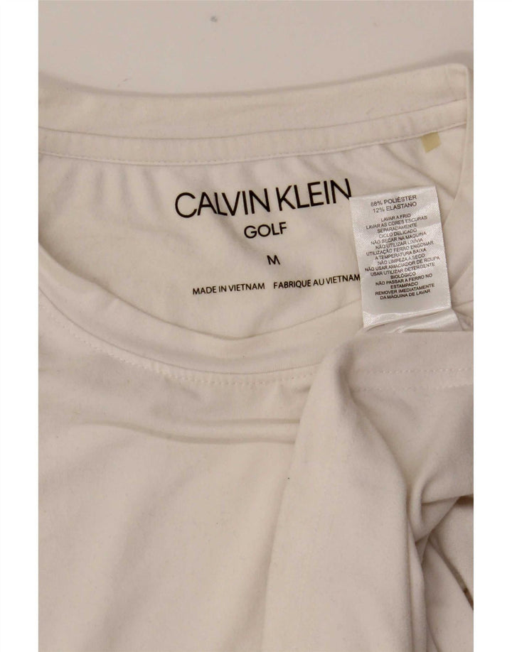 T-shirt da uomo Calvin Klein Top in poliestere bianco medio