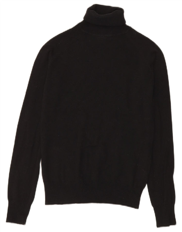 Maglione maglione a collo alto da donna Zara UK 12 cotone nero medio