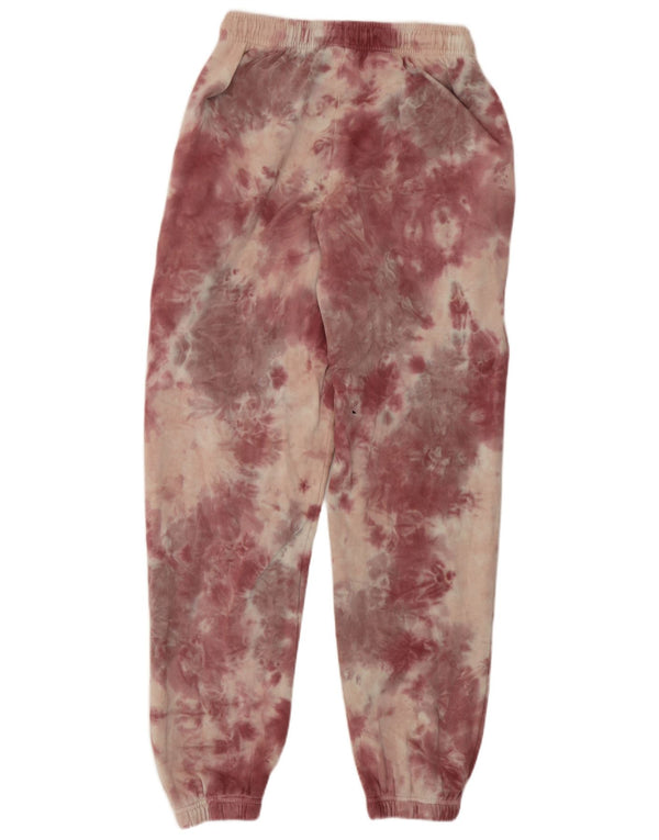Pantaloni da tuta da donna Ellesse Joggers UK 8 Small Pink Tie Dye Cotton
