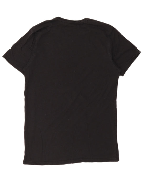Genuine Merchandise Womens Graphic T-Shirt Top UK 12 Medium Black