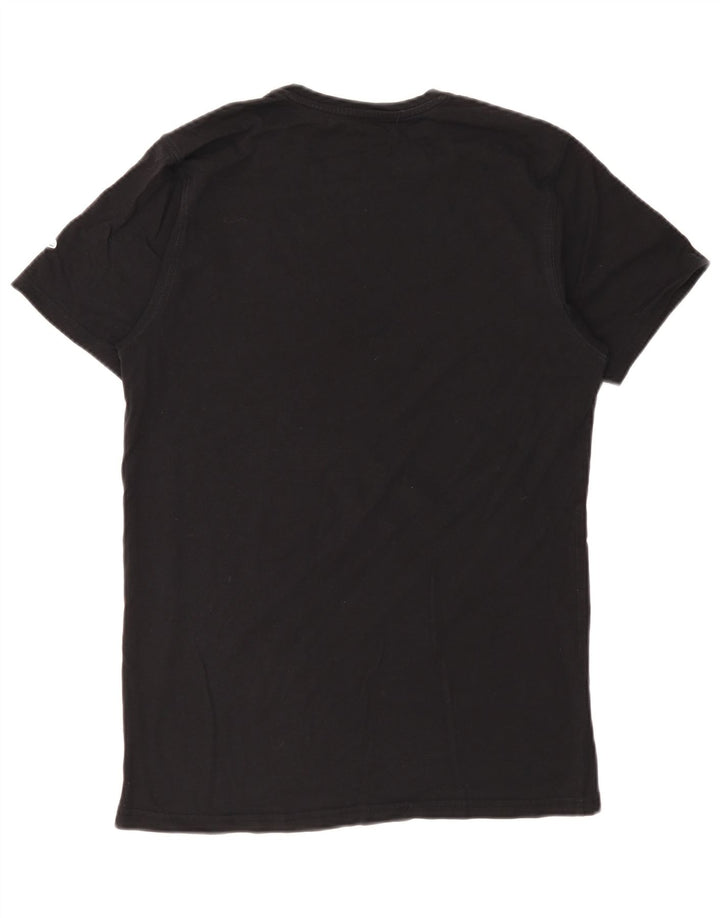 T-shirt grafica da donna di merce originale Top UK 12 medio nero