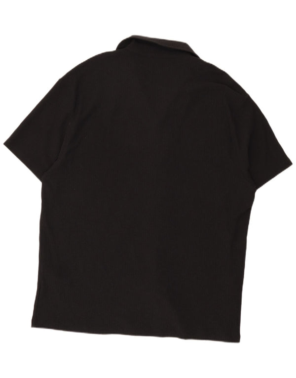 Camicia a maniche corte grafica da uomo Reiss 2XL Poliestere nero moderno