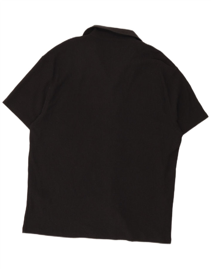 Camicia a maniche corte grafica da uomo Reiss 2XL Poliestere nero moderno