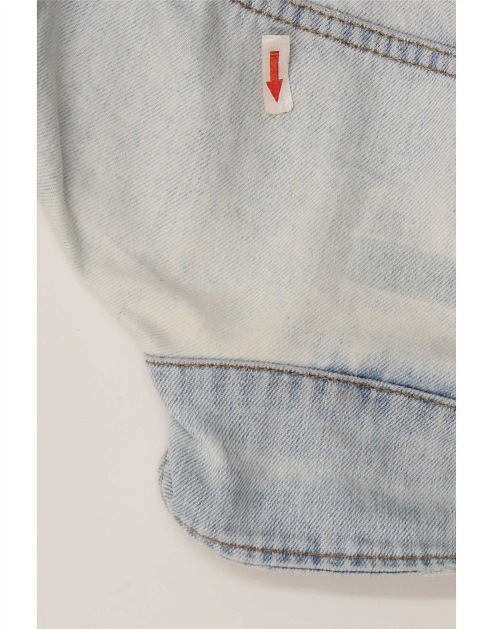 Giacca in denim da donna Topshop UK 10 piccolo cotone blu