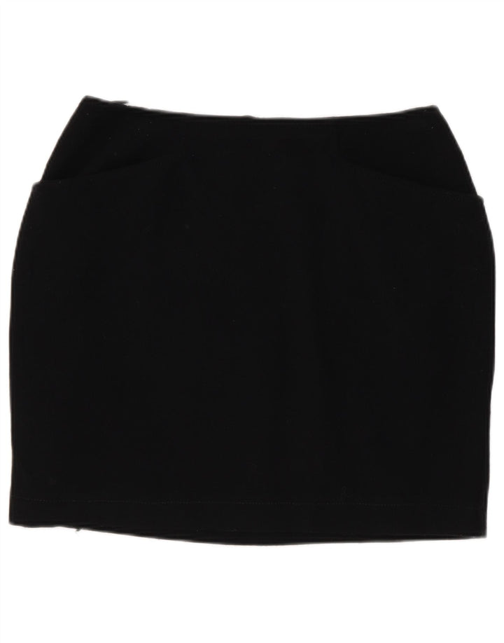 Minigonna da donna Marella UK 10 piccola W26 lana nera