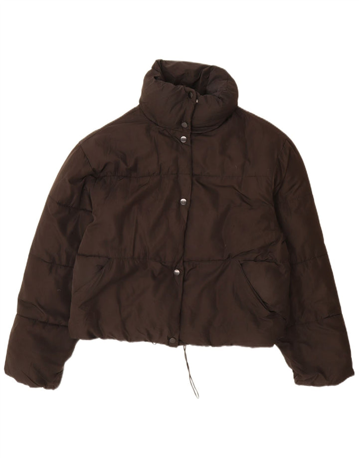 Giacca imbottita oversize da donna Zara UK 10 piccola in poliestere nero