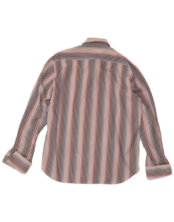 Camicia formale da uomo Ted Baker taglia 17 1/2 XL cotone a righe multicolore