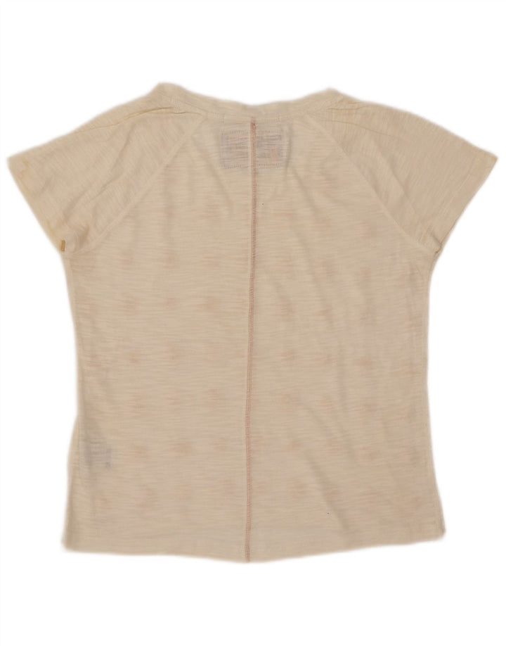 T-shirt da donna SUPERDRY UK 10 piccola in cotone bianco