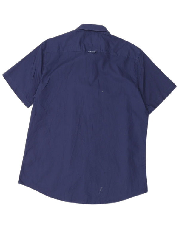 Crew Clothing Camicia a maniche corte da uomo di grandi dimensioni in cotone blu navy