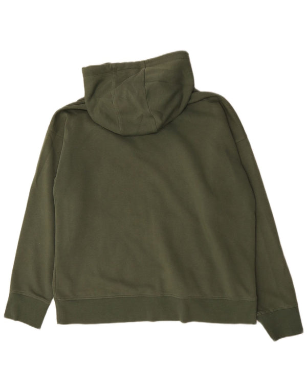 Maglione con cappuccio e zip da donna Dkny UK 18 XL cotone verde