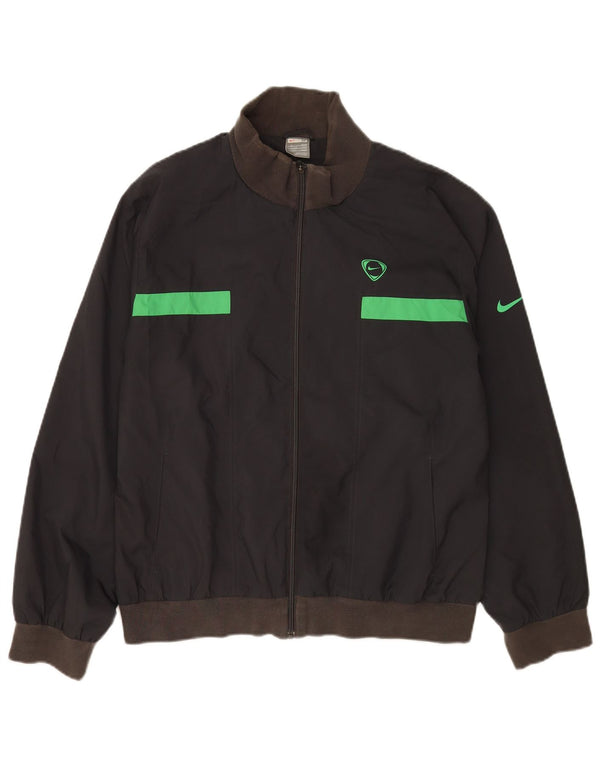 Giacca da tuta da uomo Nike UK 39/41 Medium Nero Poliestere Sportivo