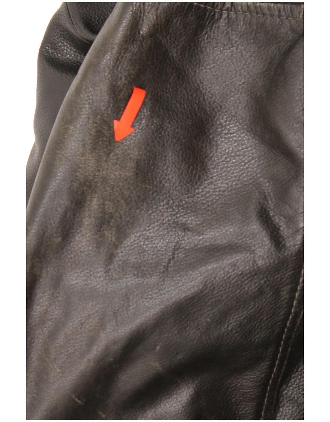 Giacca in pelle vintage da uomo UK 44 2XL Pelle nera