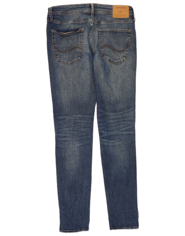 JACK & JONES Jeans slim da uomo W32 L32 poliestere blu