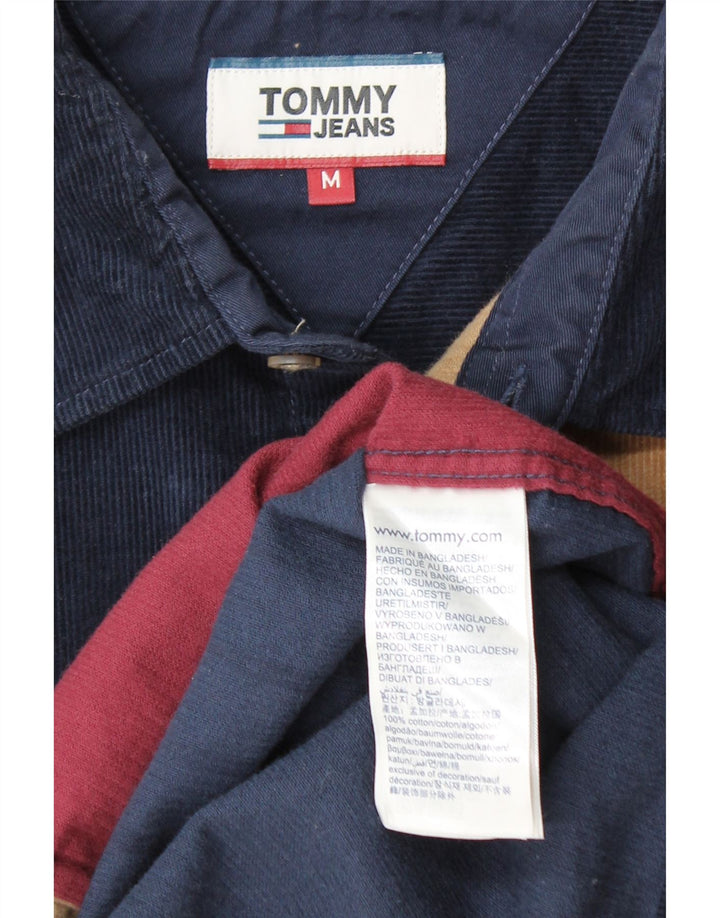 TOMMY HILFIGER Camicia da uomo in velluto a coste, cotone color block medio multicolore