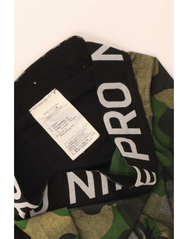 Leggings grafici da donna Nike UK 4 XS poliestere mimetico nero