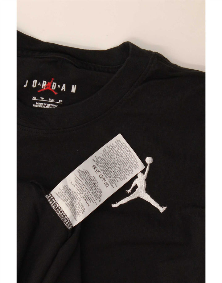 T-shirt Jordan da uomo Top XS in cotone nero