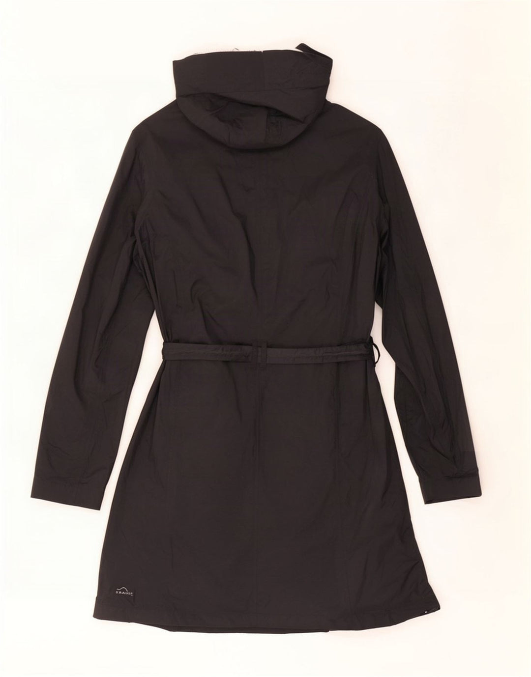 Impermeabile con cappuccio da donna Eddie Bauer UK 16 grande nylon nero