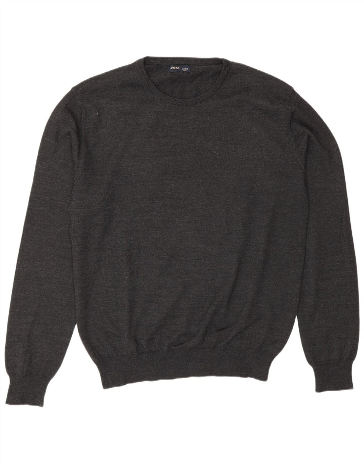 Maglione maglione girocollo da uomo Rifle 2XL grigio acrilico
