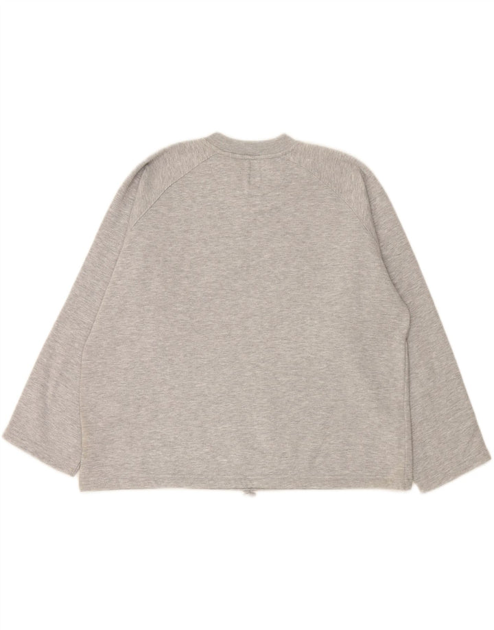 REEBOK Womens Oversized Sweatshirt Jumper UK 16 Large Grey Polyester Vintage Reebok and Second-Hand Reebok from Messina Hembry 