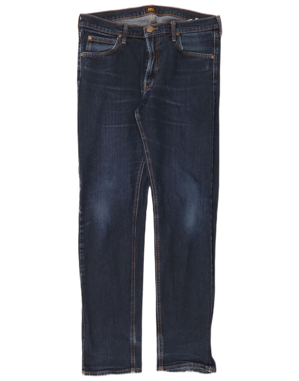 Jeans slim da uomo Lee Daren Zip Fly W34 L34 cotone blu navy