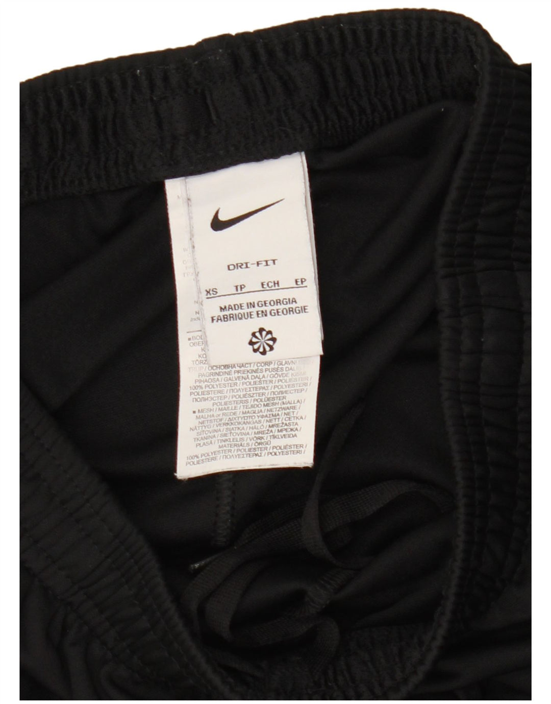 Pantaloni della tuta da donna Nike Dri Fit UK 6 XS poliestere nero
