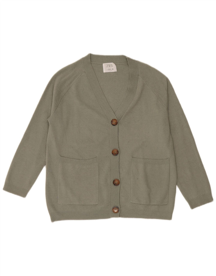 Maglione cardigan per ragazze Zara 13-14 anni poliestere verde