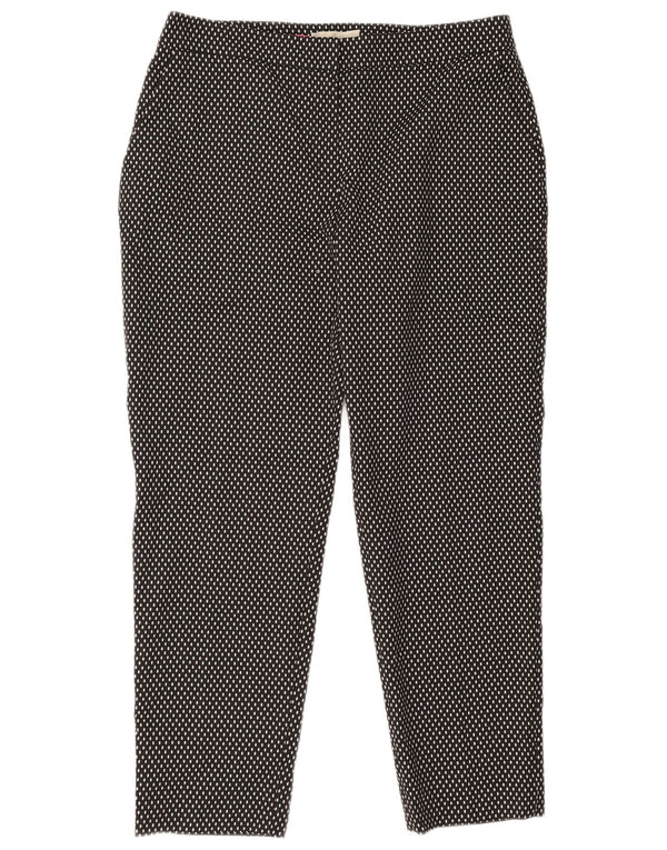 Pantaloni chino affusolati da donna Hobbs UK 14 Large W34 L28 Nero maculato