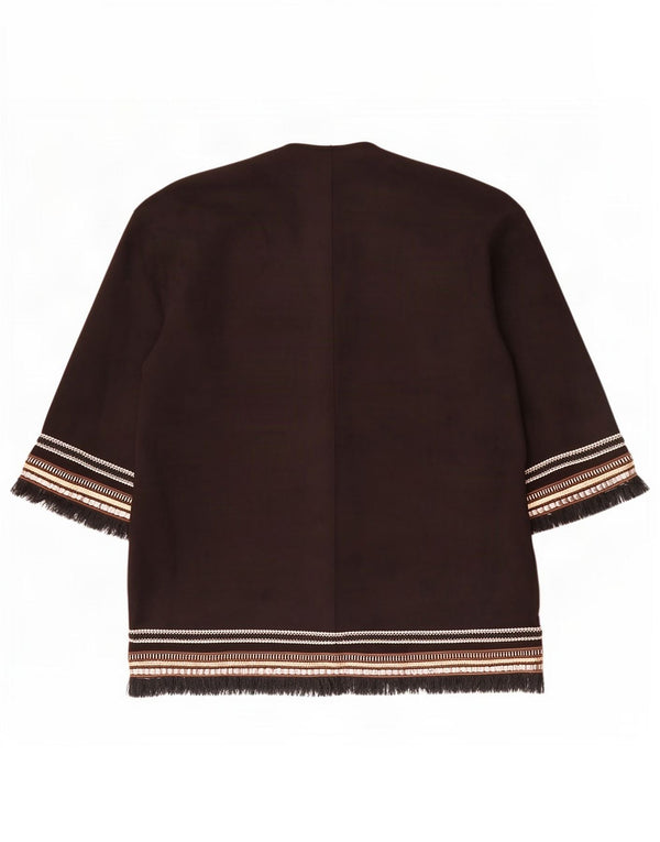 Soprabito aperto oversize da donna Zara con maniche a 3/4 UK 6 XS nero a righe