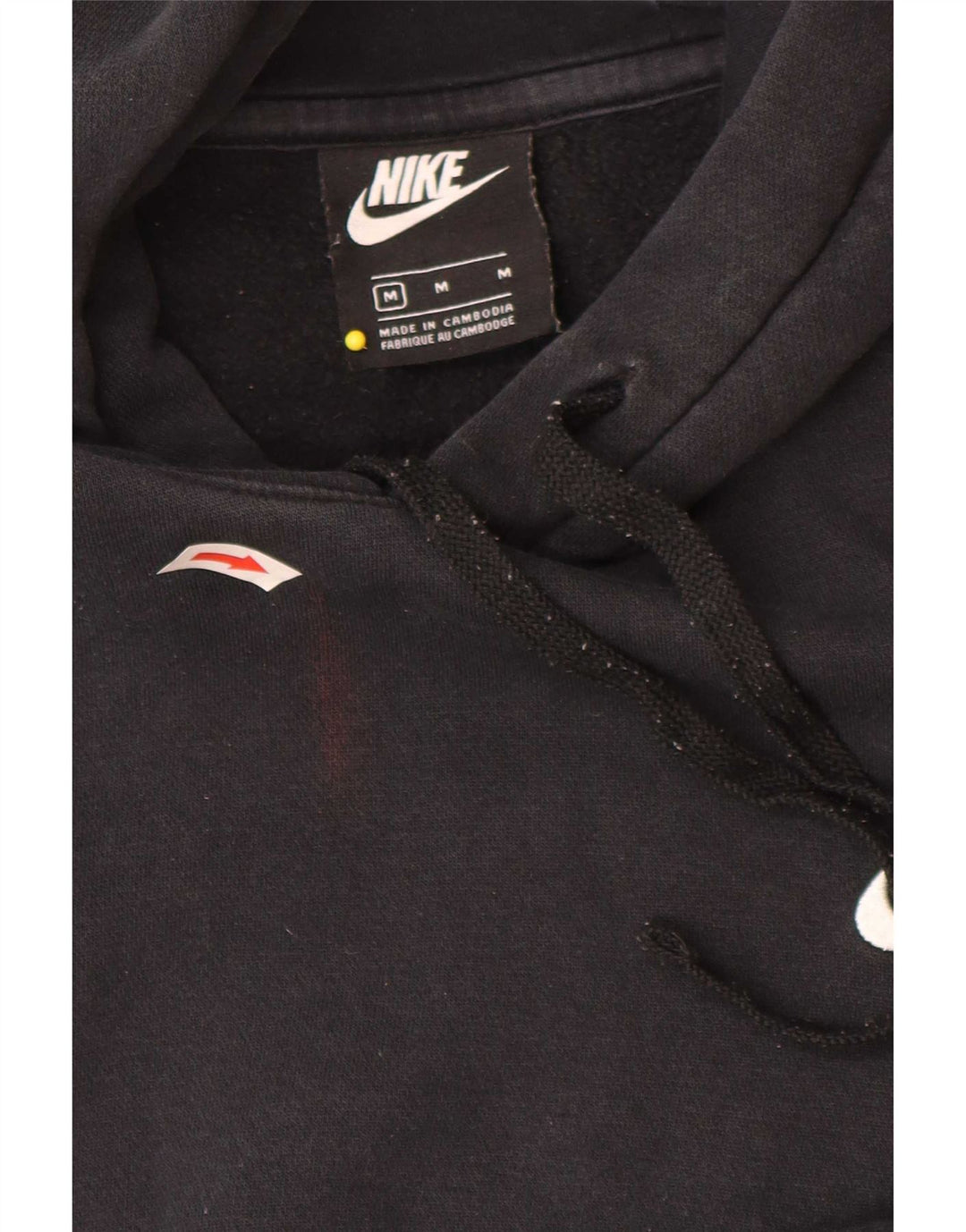 Felpa con cappuccio da uomo Nike, cotone medio nero
