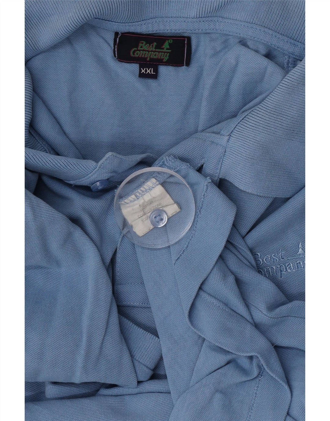Polo da uomo Best Company 2XL in cotone blu