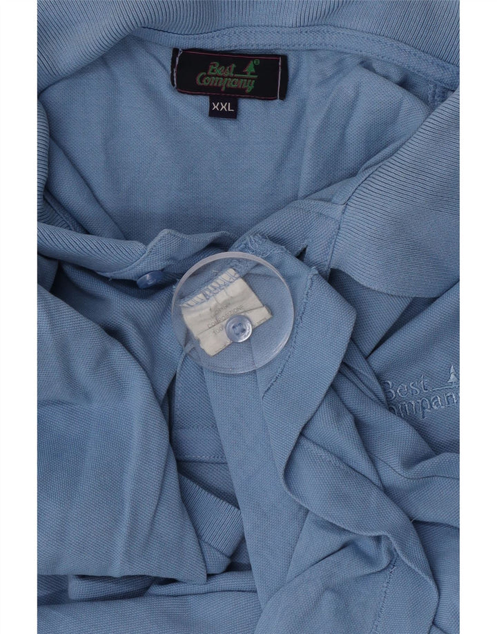 Polo da uomo Best Company 2XL in cotone blu