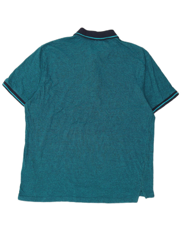 Polo PIERRE CARDIN da uomo vestibilità regolare 2XL cotone gessato blu