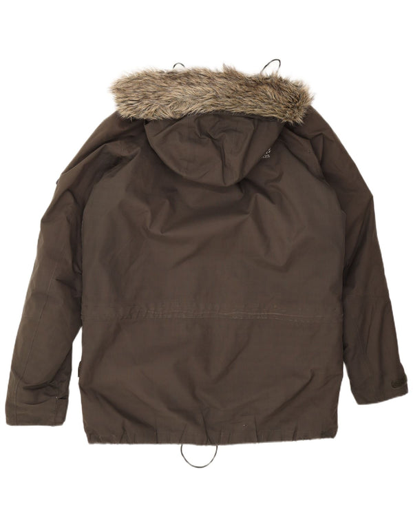 Giacca Parka Sherpa con cappuccio da uomo Jack Wolfskin UK 36/38 Grigio medio
