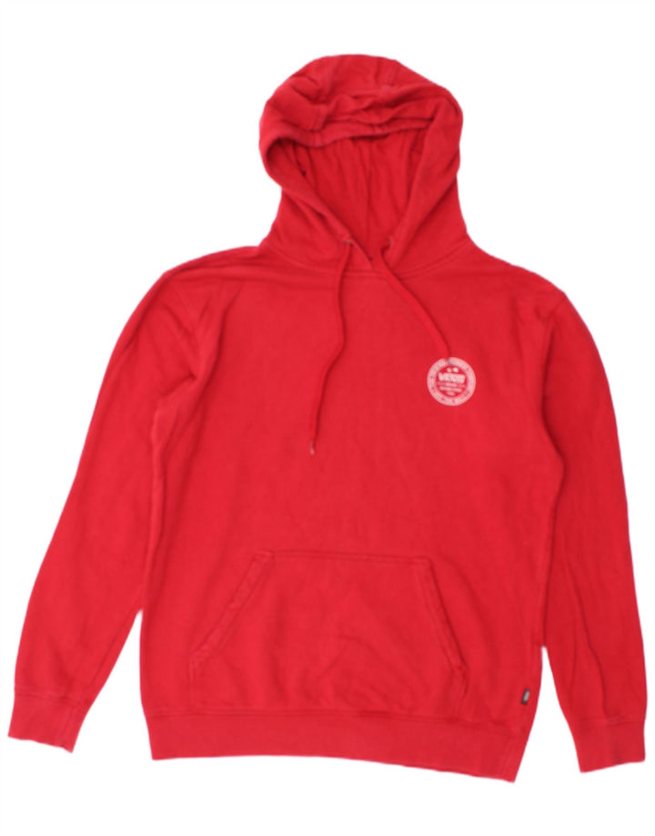 Felpa con cappuccio grafica da uomo VANS piccola in cotone rosso