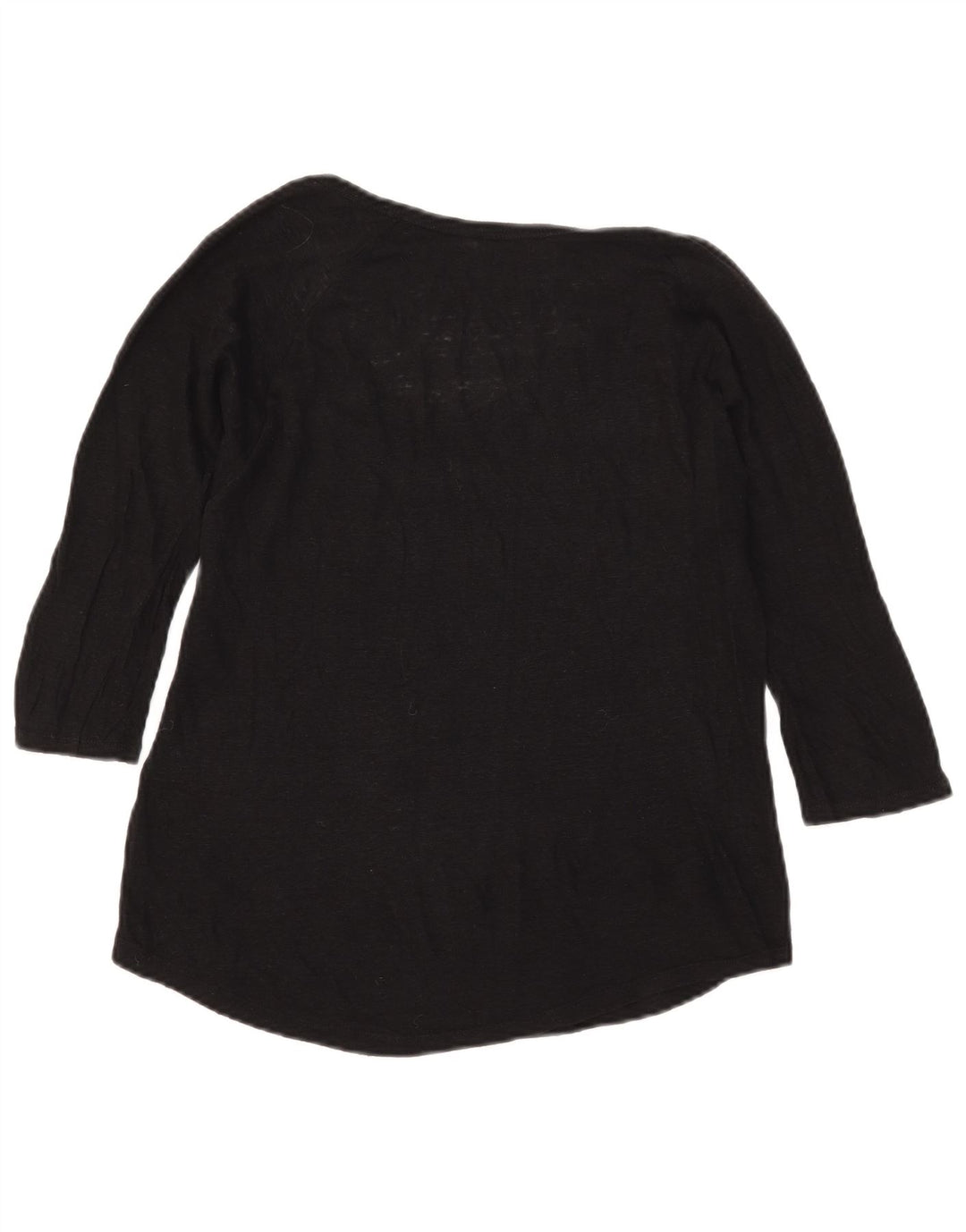 Top Zara Donna Manica 3/4 UK 12 Medio Nero