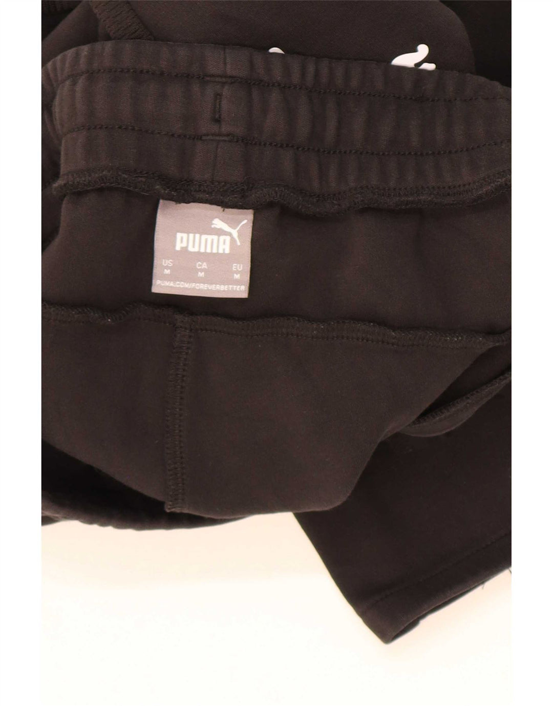 Pantaloni da tuta da uomo Puma in cotone nero medio