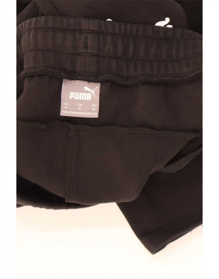 Pantaloni da tuta da uomo Puma in cotone nero medio