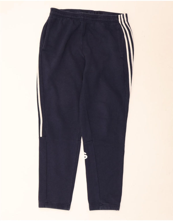 Pantaloni da tuta grafica da uomo Adidas Large in cotone blu navy