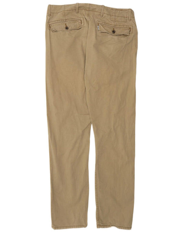 Levi's Mens Straight Chino Trousers W32 L32 Khaki Cotton