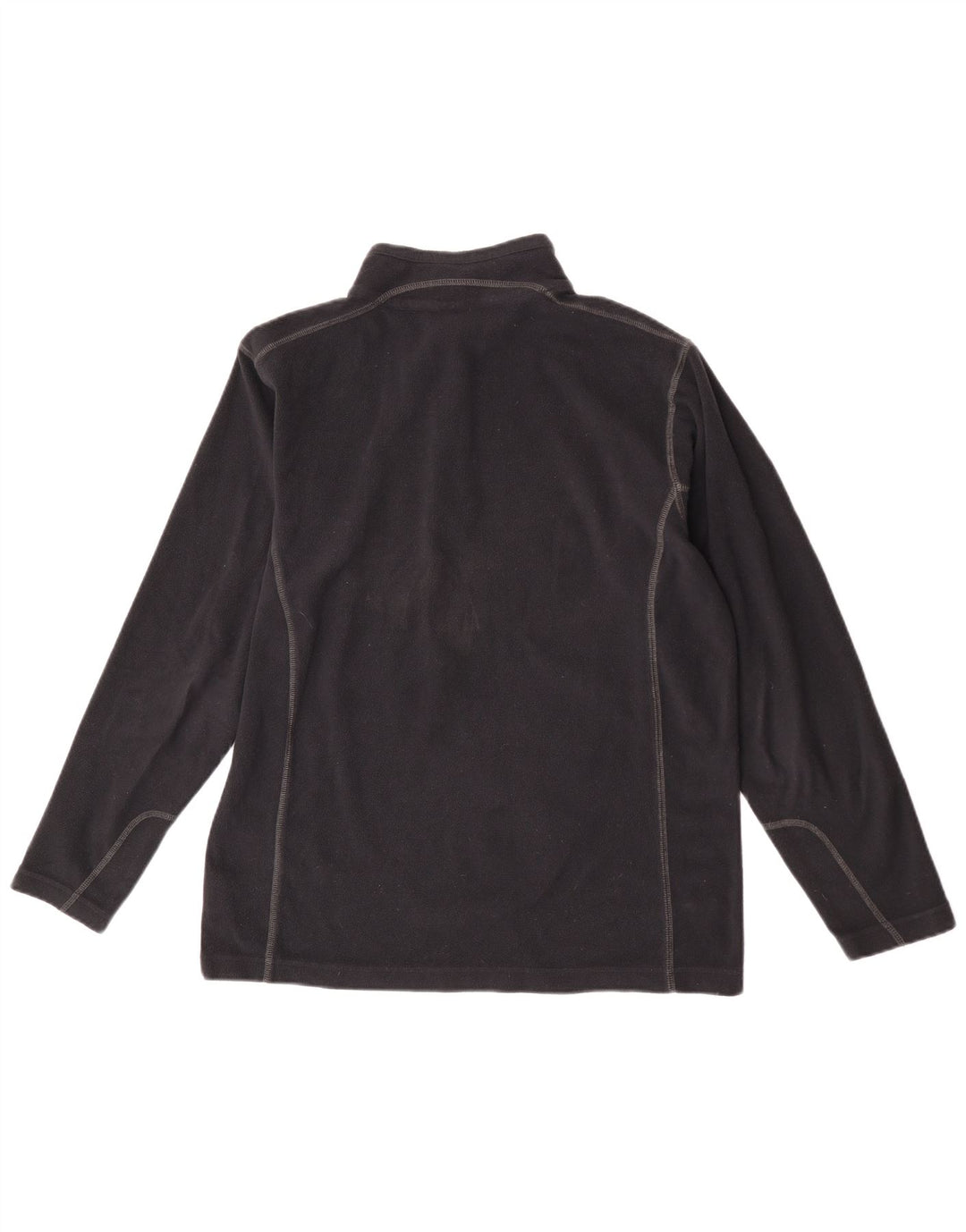 Maglione in pile da uomo Columbia con zip e collo, poliestere nero medio