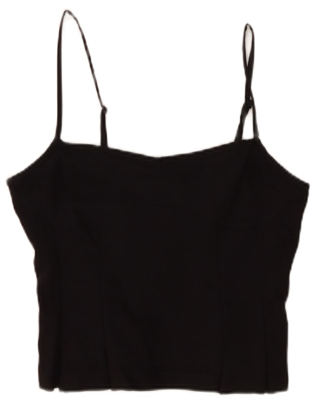Canottiera corta da donna Peachy Den UK 12 cotone nero medio