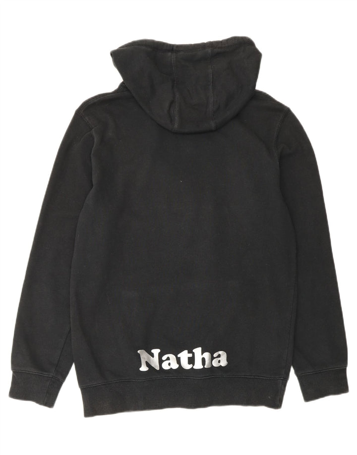 HUMMEL Mens Graphic Hoodie Jumper Small Black Cotton Vintage Hummel and Second-Hand Hummel from Messina Hembry 