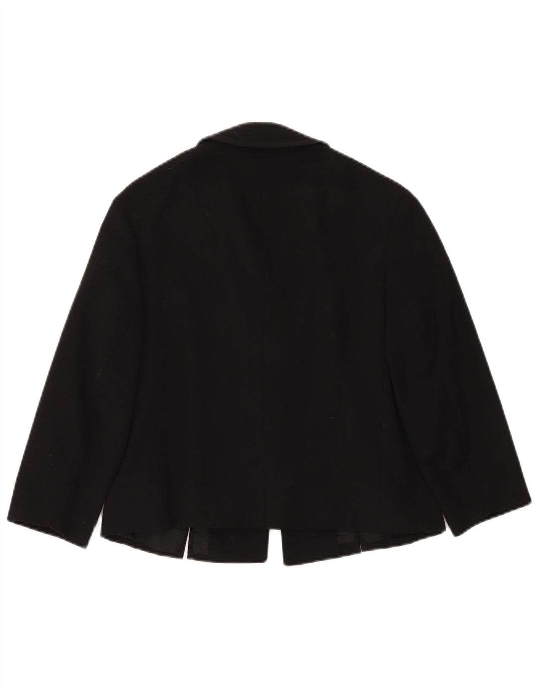 Giacca blazer da donna a 3 bottoni con maniche a 3/4 Reine Wolle UK 12 media nera