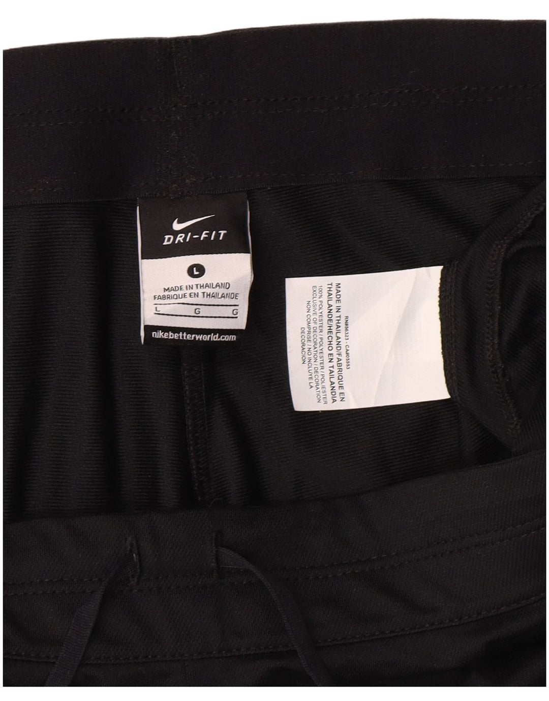 NIKE Womens Dri Fit Sport Shorts UK 16 Large  Black Polyester