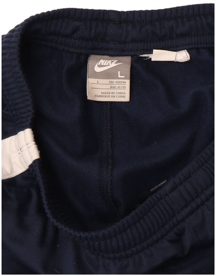 Pantaloni della tuta da ragazzo NIKE 12-13 anni Large Blu Navy Colourblock