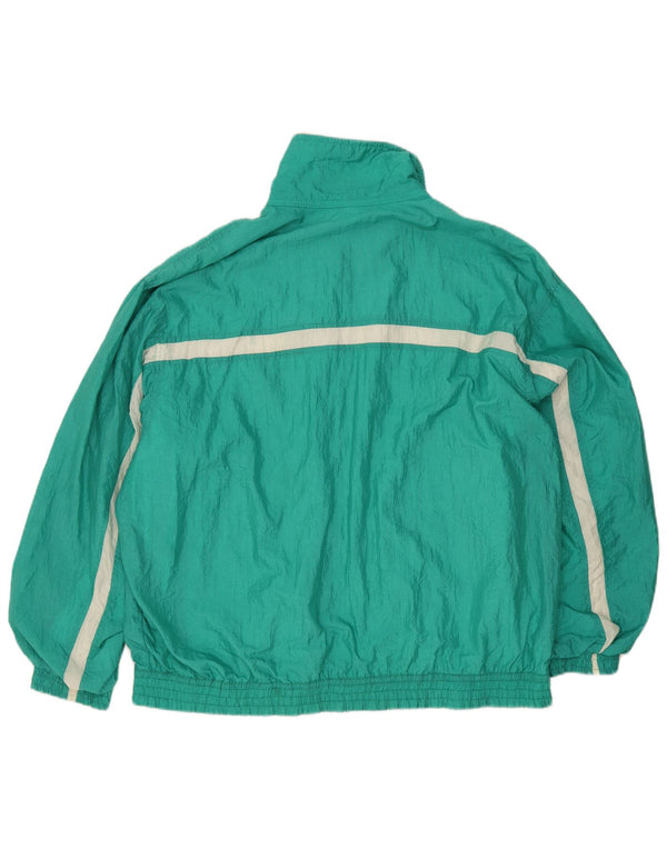 Giacca da ginnastica da uomo vintage vestibilità ampia, grande verde