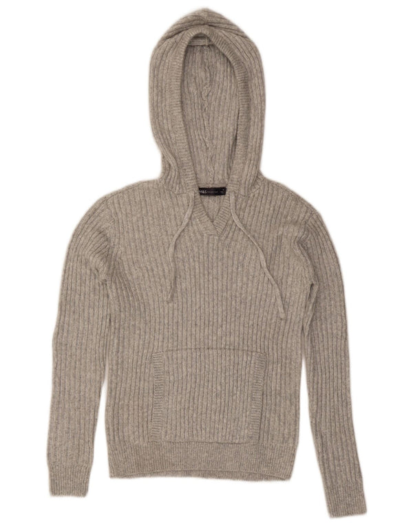 Maglione con cappuccio da donna Marks & Spencer UK 6 XS poliestere grigio