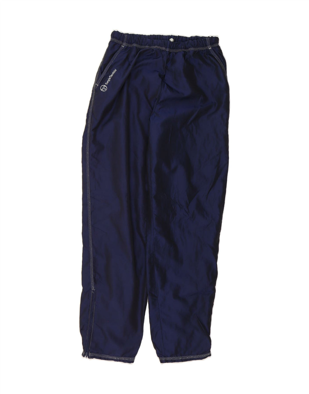 SERGIO TACCHINI Womens Tracksuit Trousers IT 44 Medium Navy Blue Polyester Vintage Sergio Tacchini and Second-Hand Sergio Tacchini from Messina Hembry 