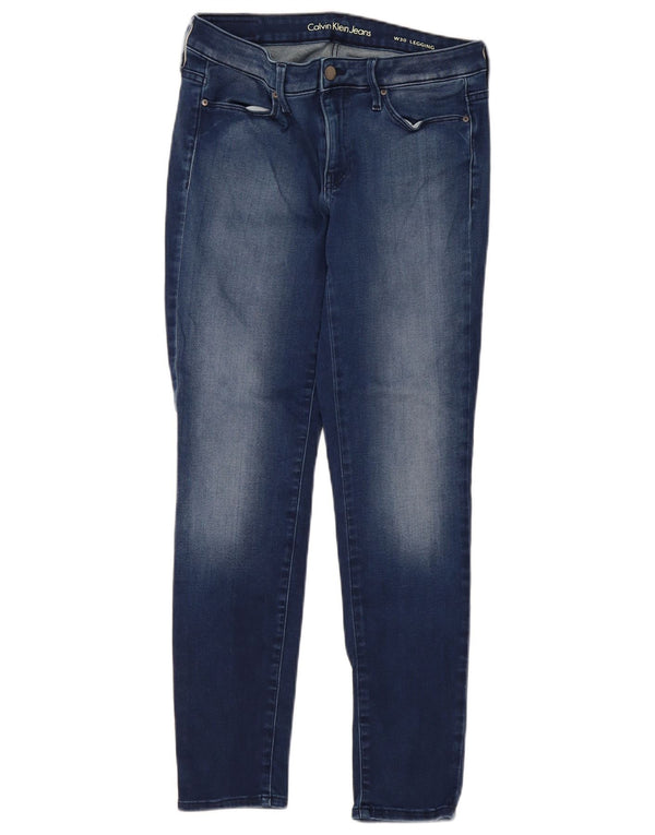 Jeans skinny legging da donna Calvin Klein W30 L30 cotone blu