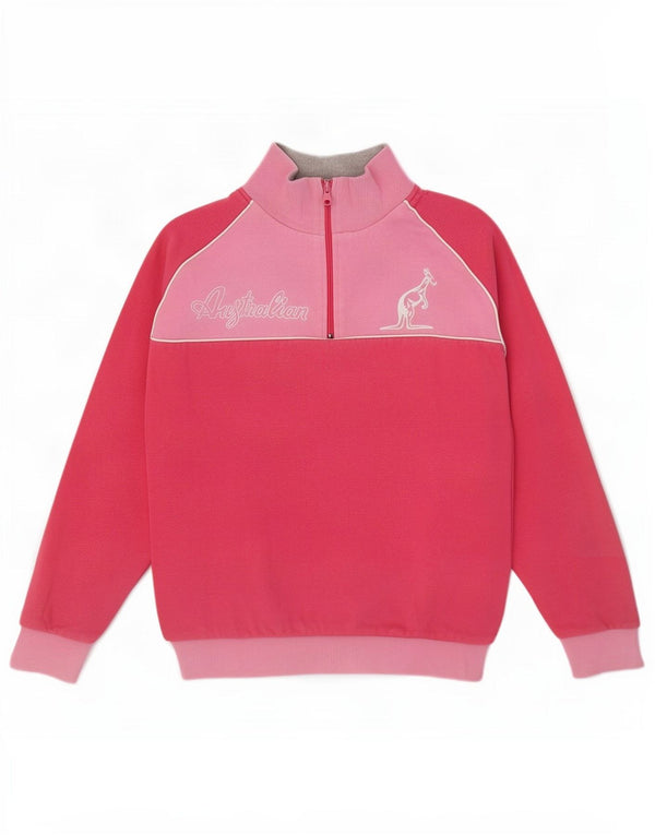 AUSTRALIAN L'ALPINA Felpa con grafica da donna Maglione UK 14 Large Rosa